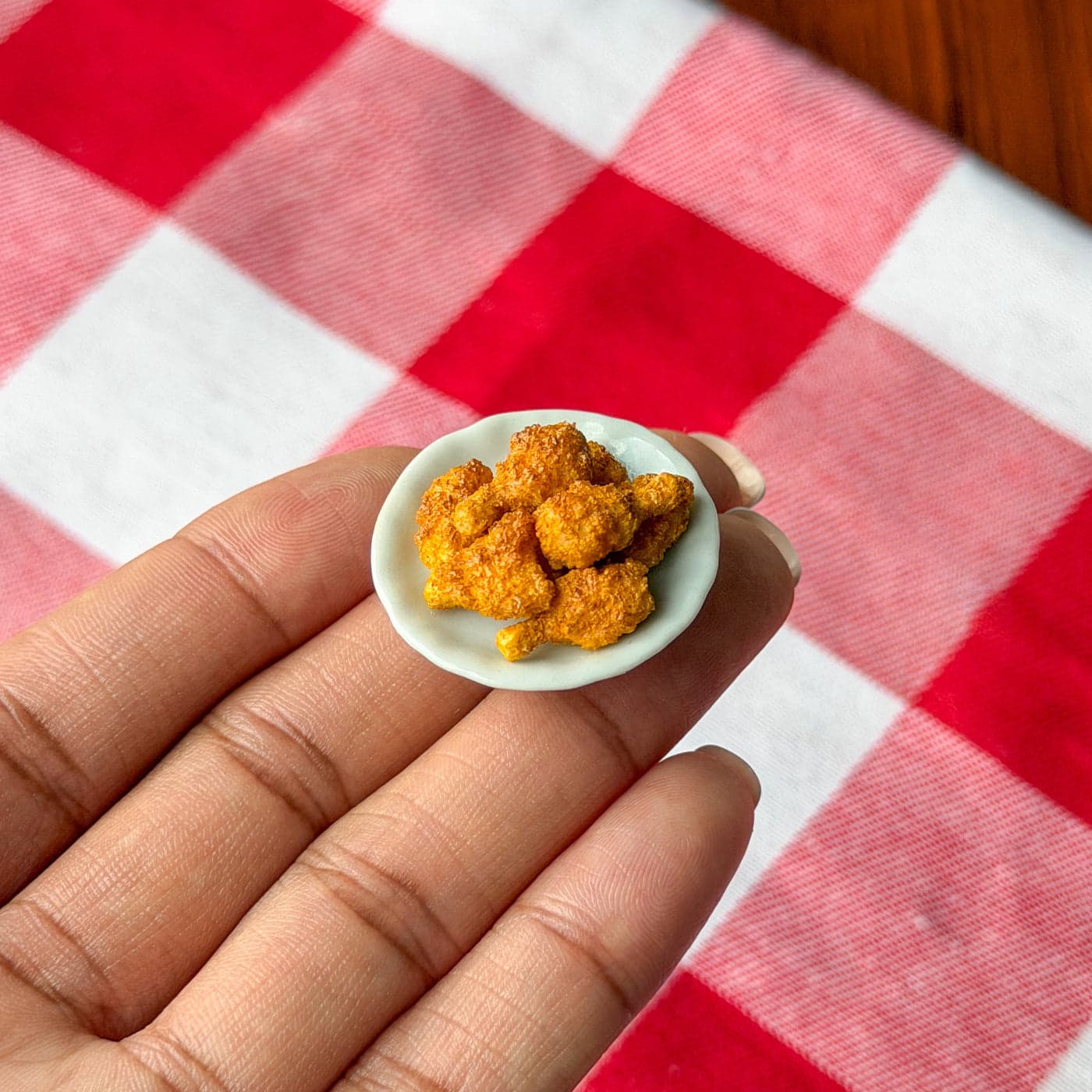Handmade miniature fried chicken platter by Dainty Foodie