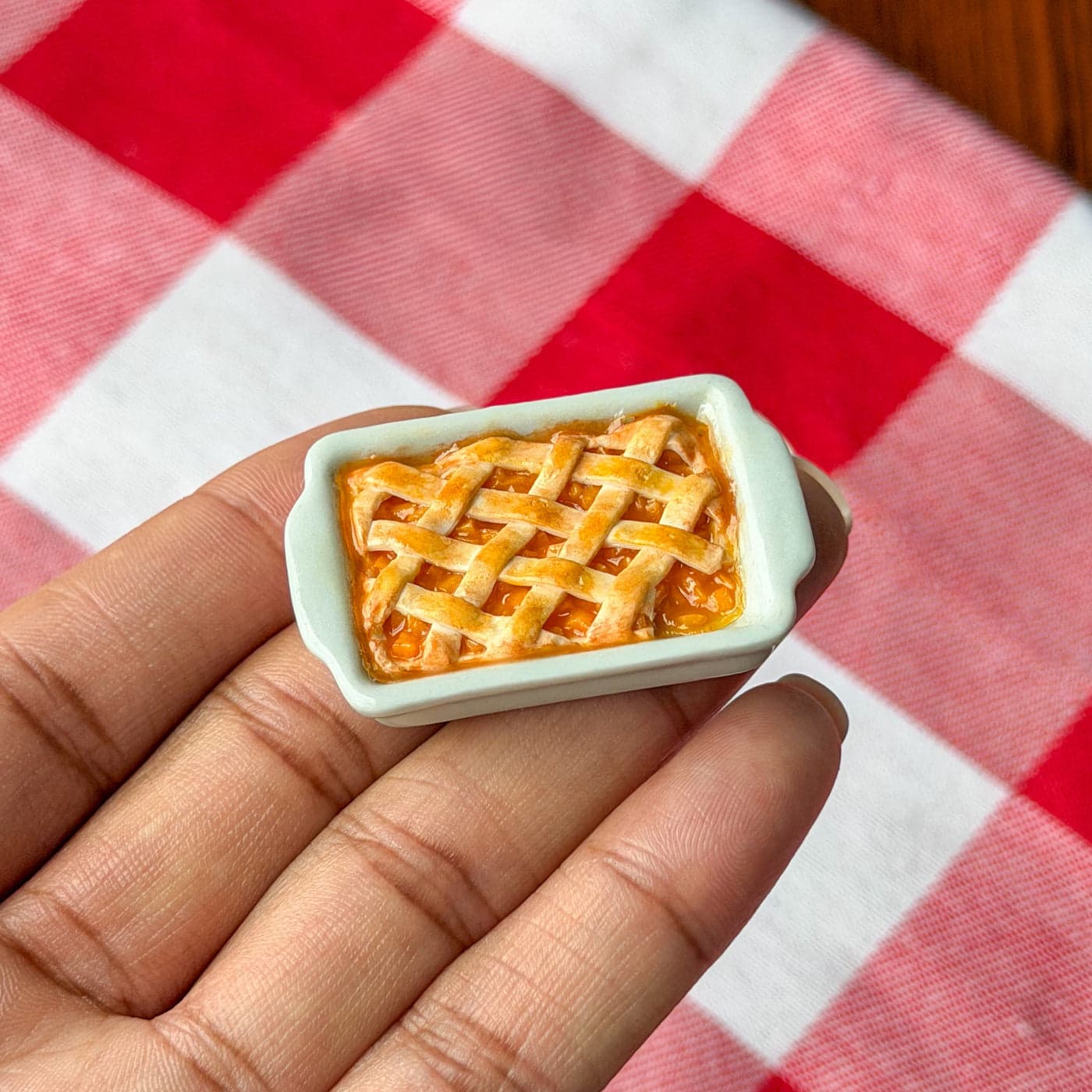 Miniature peach cobbler handmade by Dainty Foodie